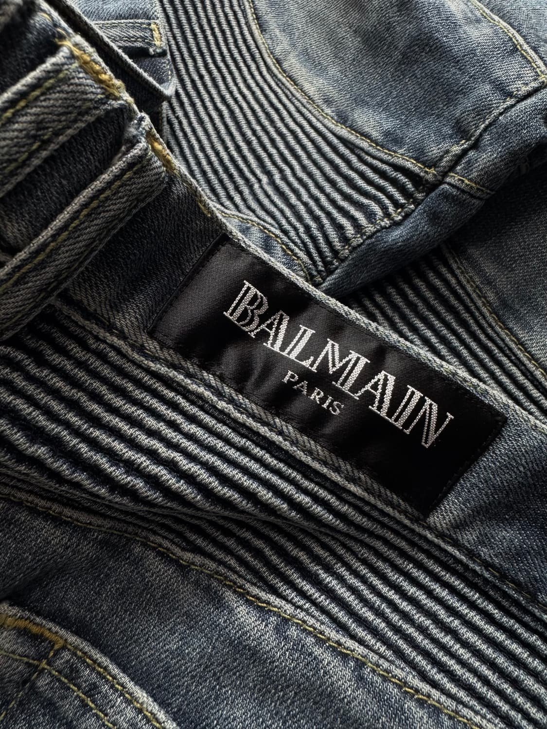 Balmain Biker Denim Distressed Jeans 상품이미지4