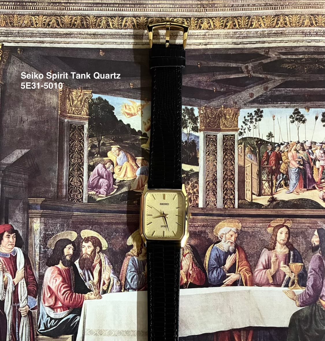 1990s Seiko Spirit Gold Tank Quartz 상품이미지4