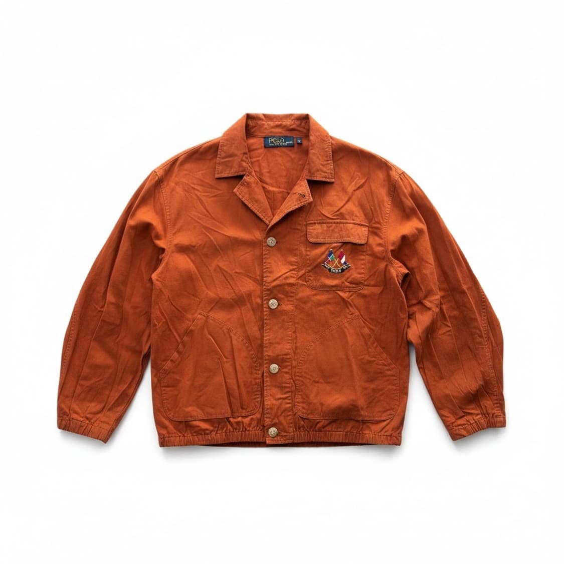 80s 폴로 랄프로렌 빈티지 깃발 오렌지색 자켓 M 상품이미지1