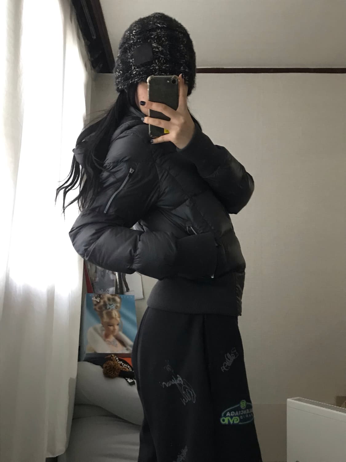 나이키 차콜 후드 패딩 상품이미지7