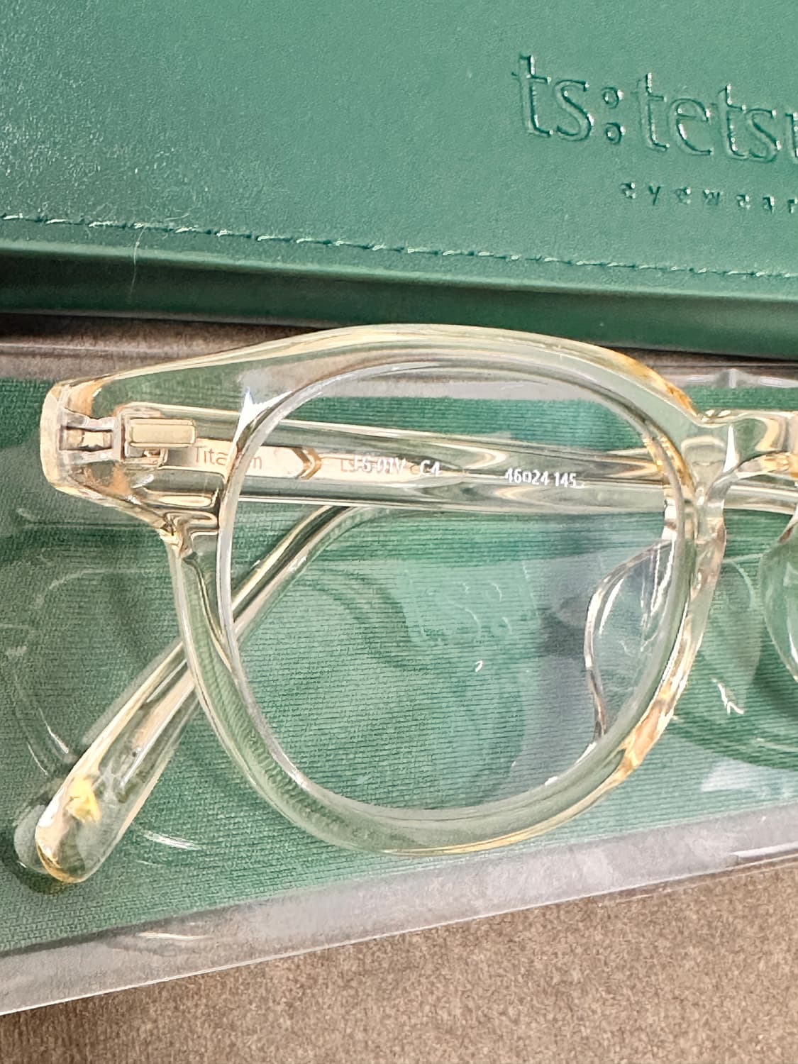 ts:tetsuo 테츠오 LS 01V C4 옐로우크리스탈투명 안경 상품이미지2