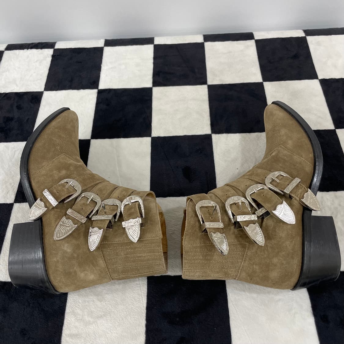 Toga Pulla 토가 풀라 스웨이드 버클 웨스턴 앵클 부츠 (39) 상품이미지6