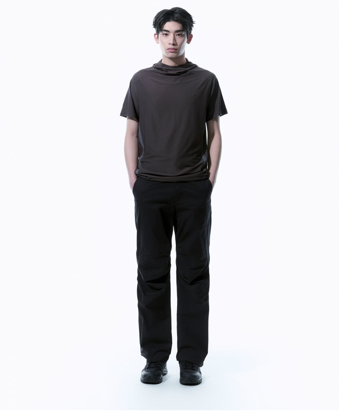 산산기어 후디드 포켓 티셔츠 브라운 상품이미지2
