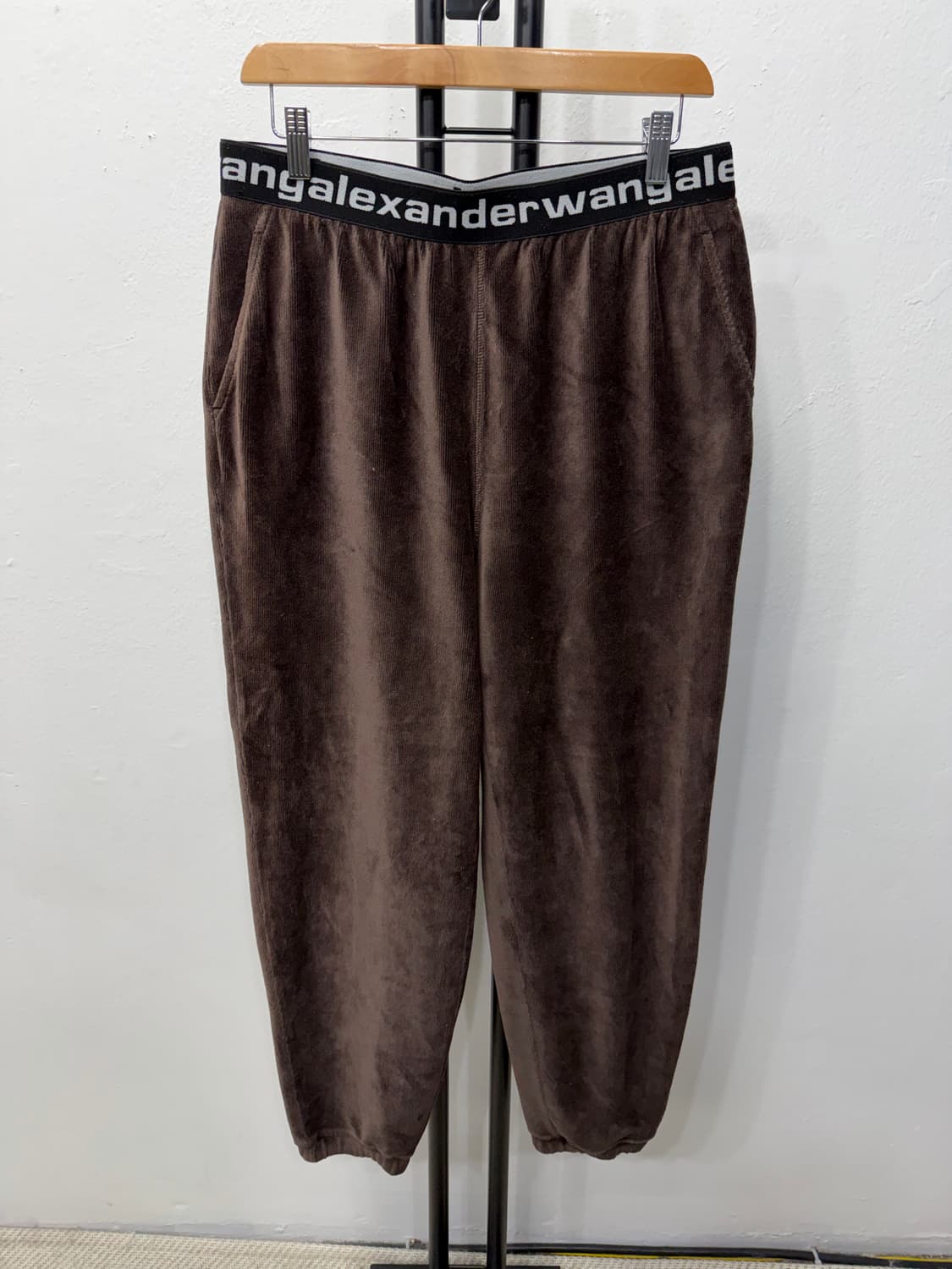 정품) 알렉산더왕 여성 브라운 벨벳 스웻팬츠 M 상품이미지1