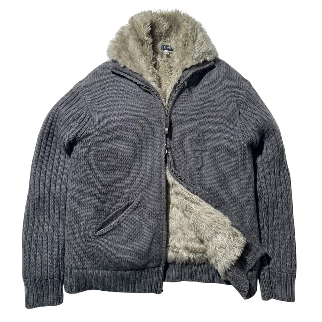 아르마니 진스 퍼 니트 집업 가디건 자켓 상품이미지1