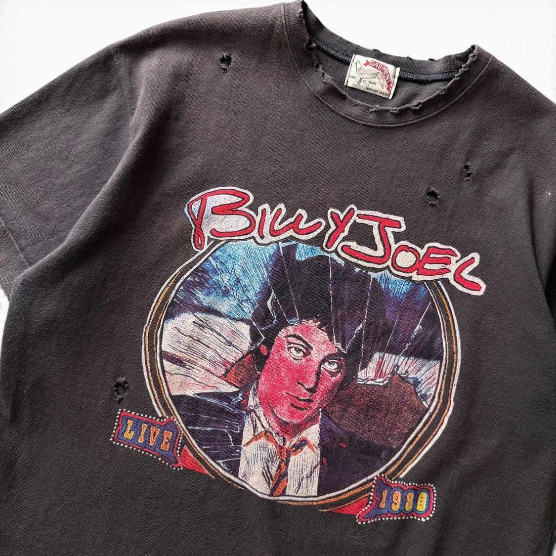 Billy Joel Live 1980 Distressed T-Shirt 상품이미지5