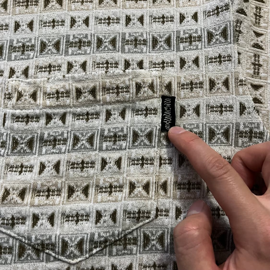 [XL] 90s 빈티지 올드 스투시 니트 반팔 티셔츠 상품이미지4