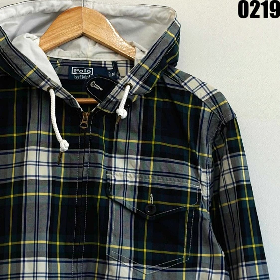 폴로 랄프로렌 체크 후드집업 자켓 M 0219  상품이미지2