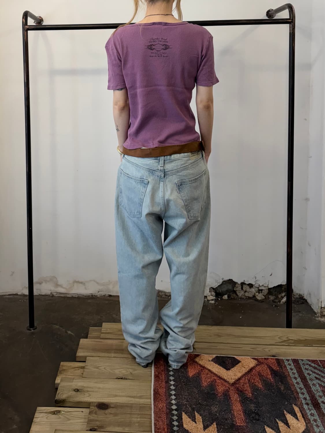 리바이스 실버탭 라이트워시 와이드 데님 팬츠 상품이미지3
