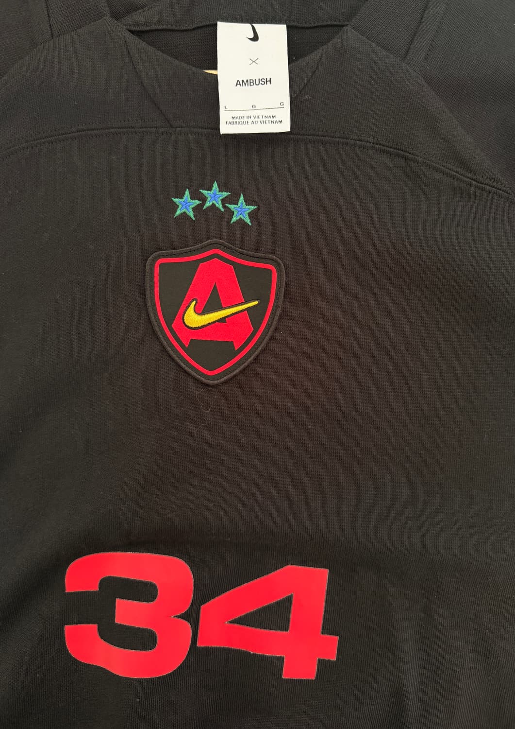  나이키 x 앰부시 (NIKE x Ambush)저지 탑 블랙 멀티컬러 L 상품이미지1