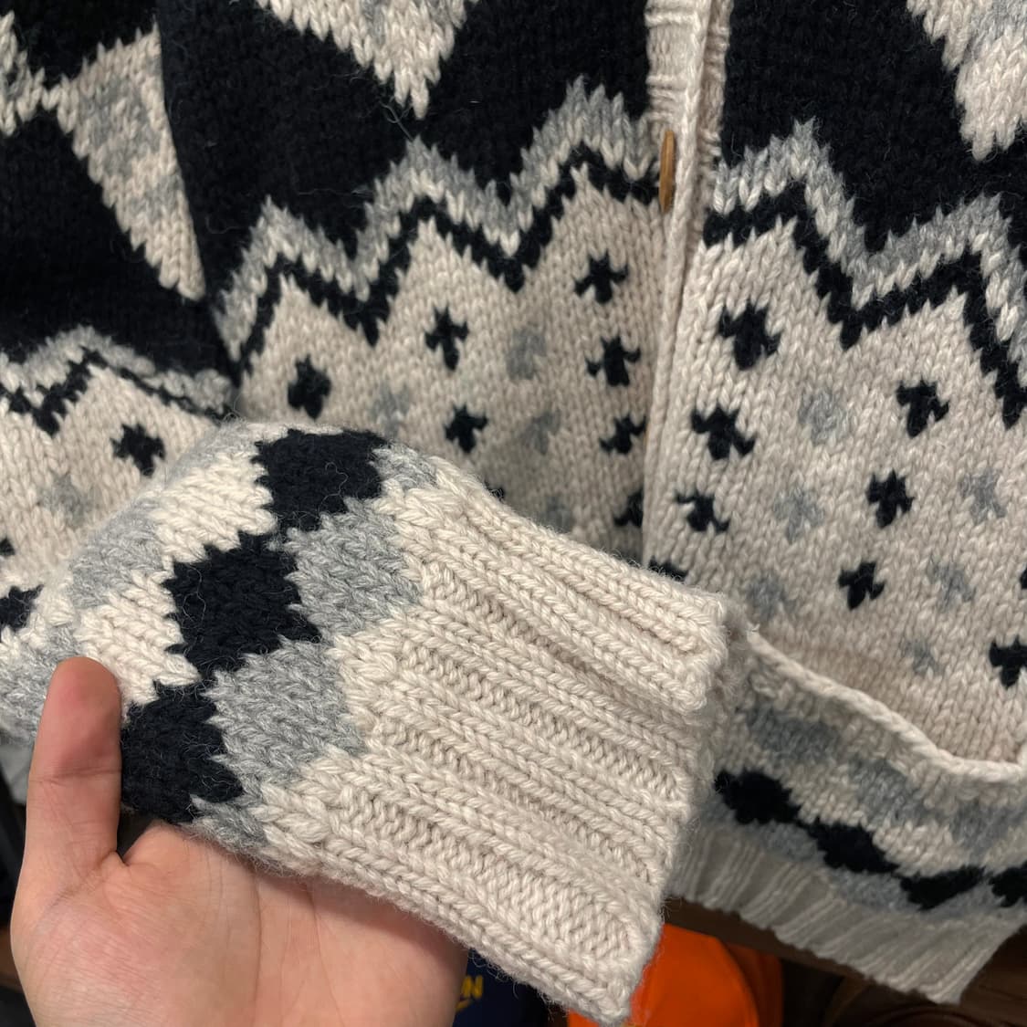 Rosebud JPN 빈티지 멀티 패턴 코위찬 가디건 니트 상품이미지7