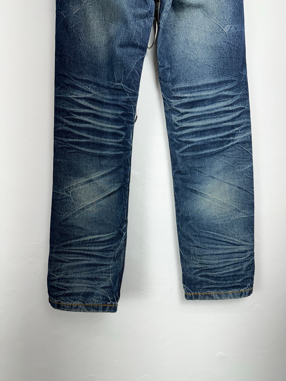 Whisker Wash Straight Denim Jeans  상품이미지9