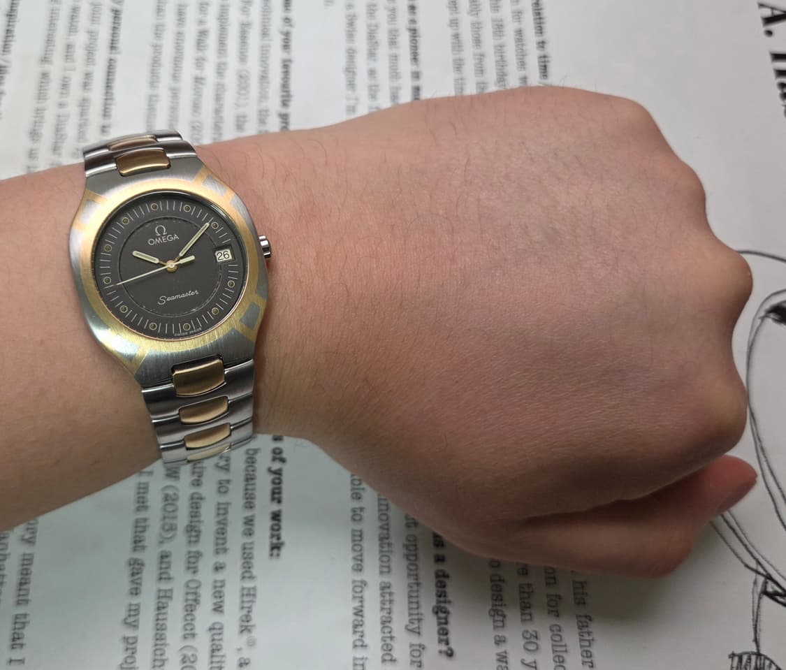 빈티지 오메가 씨마스터 폴라리스 최상위 18K콤비 흑판 브레이슬릿 ver 상품이미지9