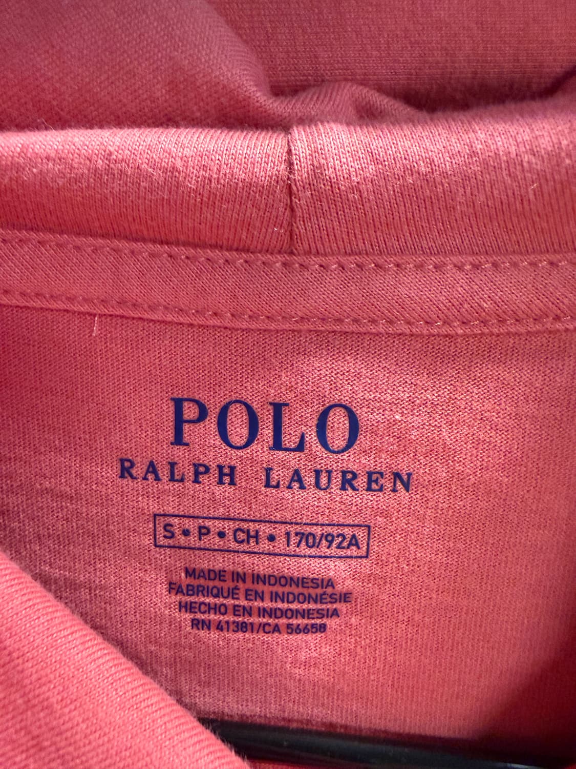 S 폴로랄프로렌 POLO 포니 자수 후드 티셔츠 코랄 핑크 상품이미지5