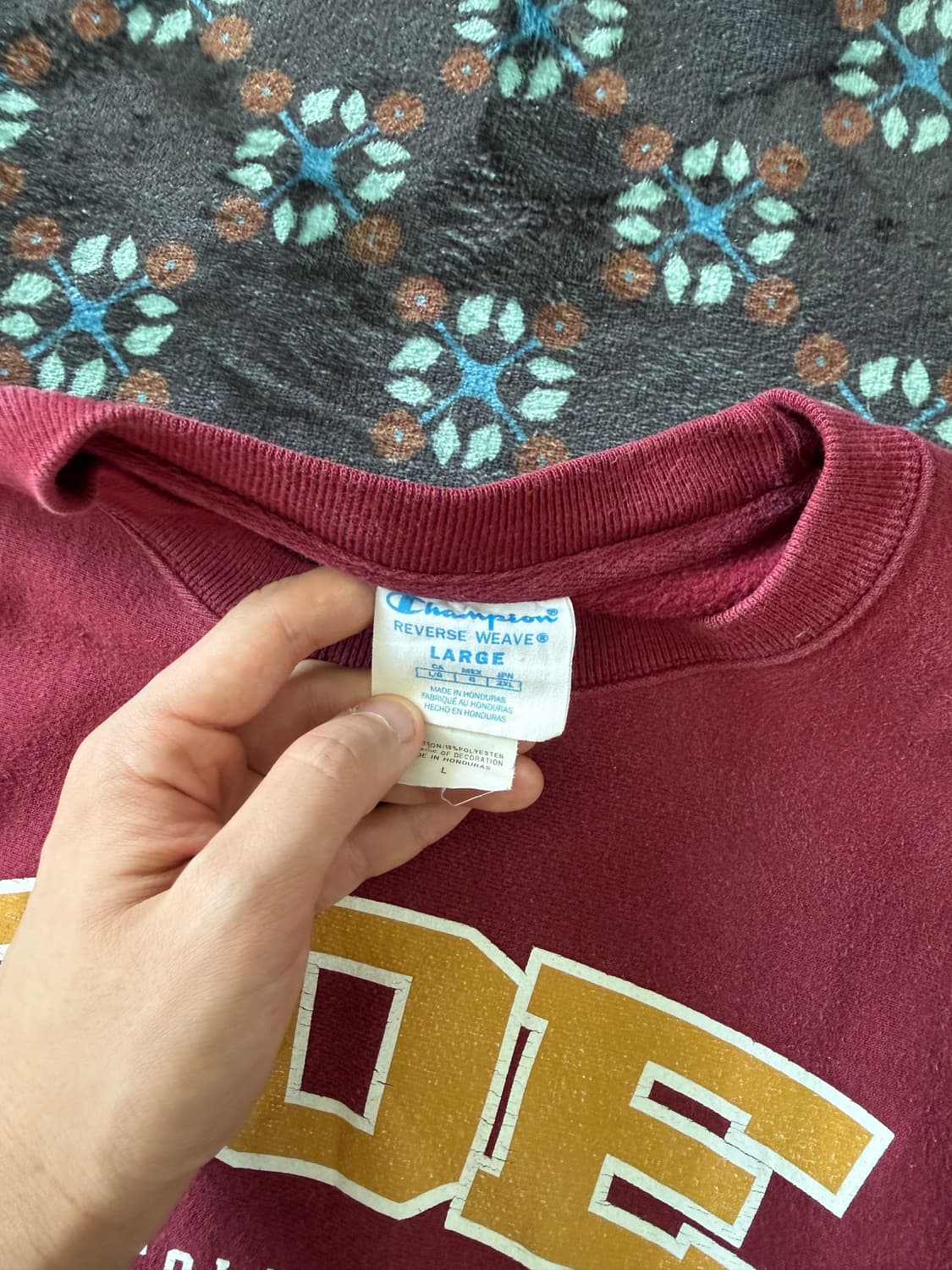 챔피온 리버스위브 스웻셔츠 맨투맨 sweatshrit 버건디 상품이미지4