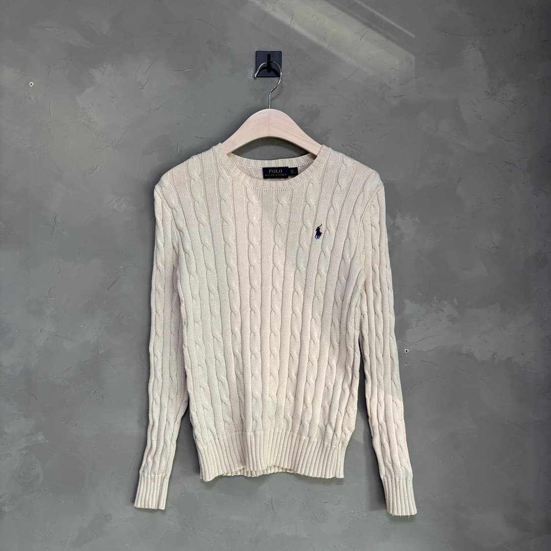 폴로 랄프로렌 꽈배기 니트 아이보리 상품이미지1