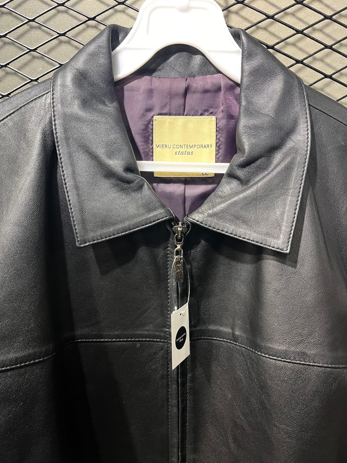 이태리 쉽스킨 레더 블루종 상품이미지2