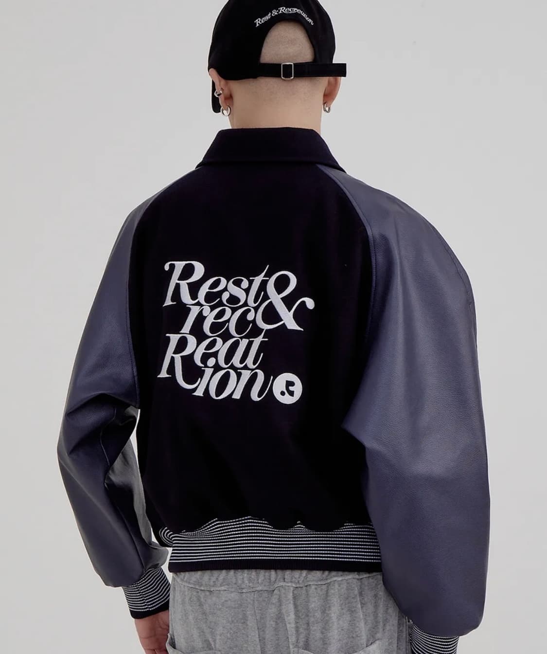레스트앤레크레이션 봄버 자켓 네이비 상품이미지2