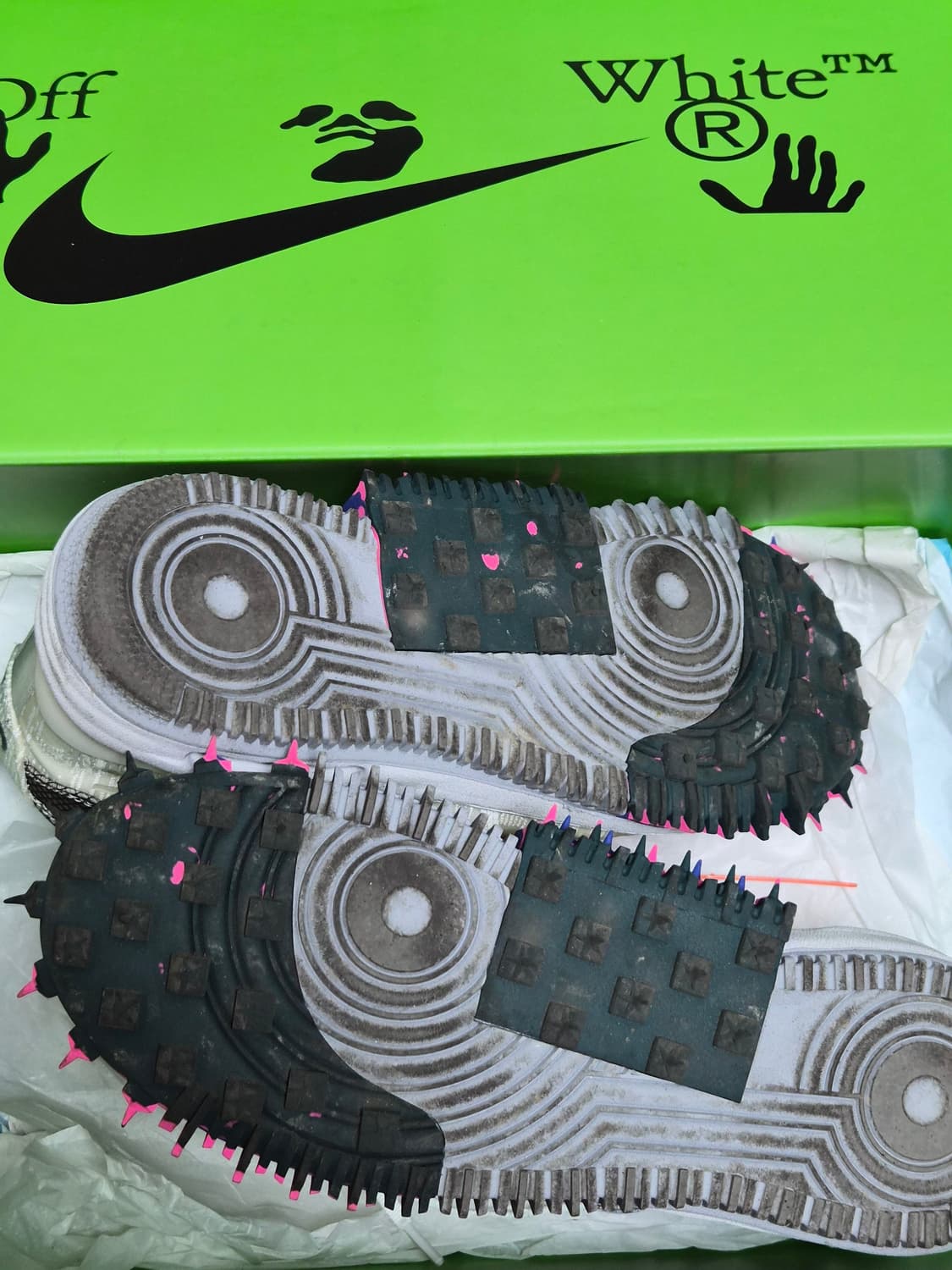 나이키 오프화이트 에어포스1 미드 SP 화이트 265 상품이미지3