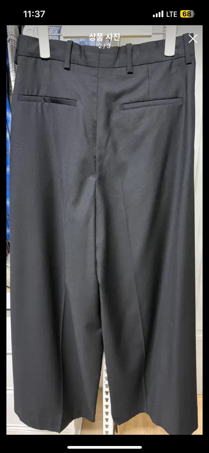 cos 울 플리티드 와이드레그 트라우저 44사이즈 상품이미지2