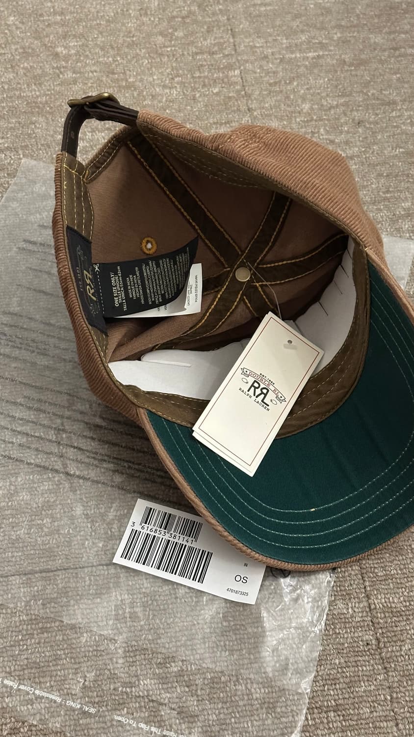 rrl 레더패치 코듀로이 볼캡  상품이미지4