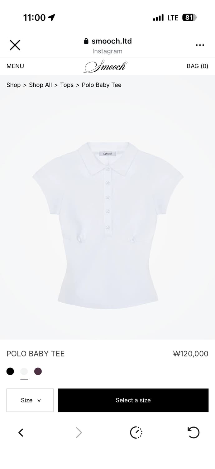 smooch 폴로티 화이트  상품이미지1