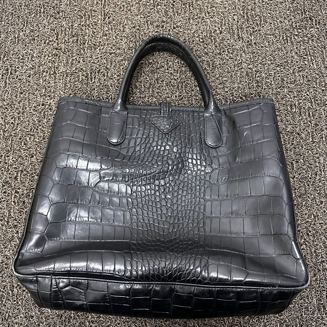 롱샴 여성 토트백 숄더백 가죽 가방 블랙 상품이미지4