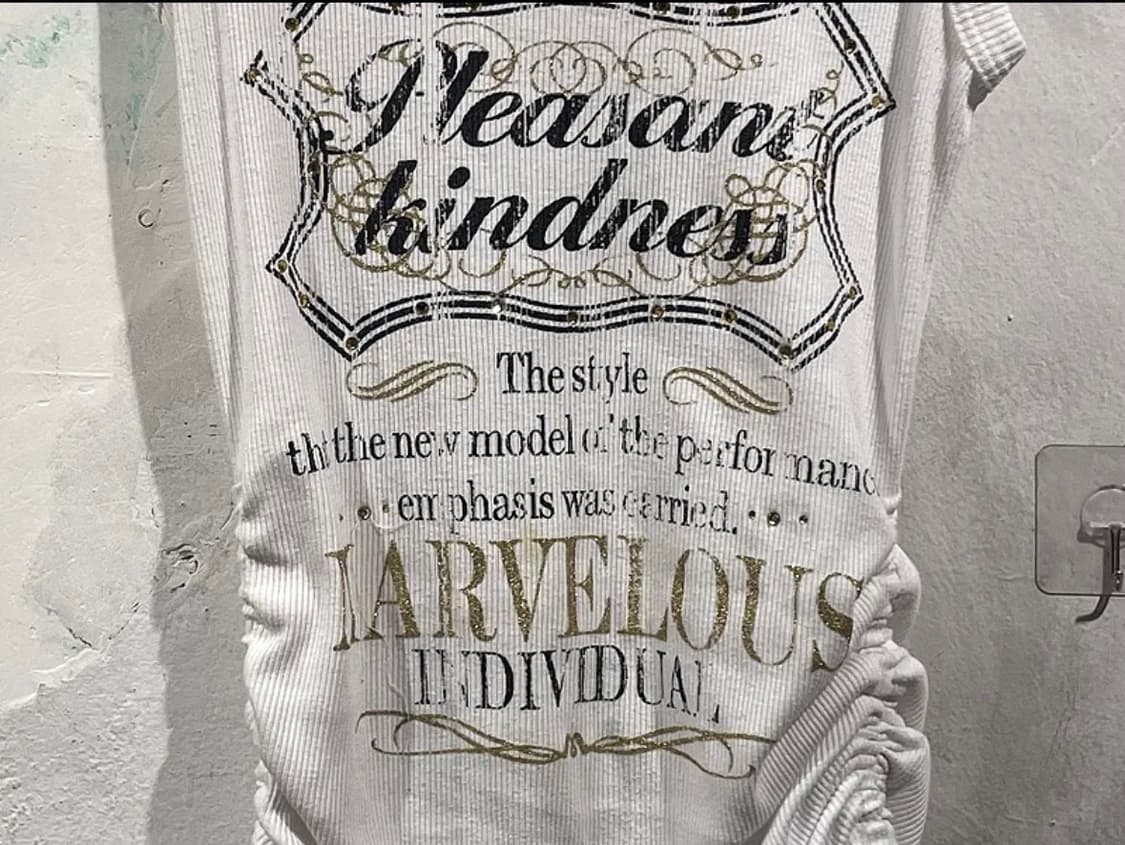 Logan white graphic eyelet tank top 상품이미지3