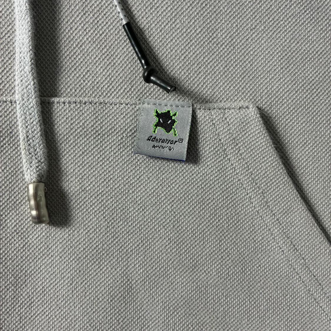 Adererror  아더에러 리빗 라벨 코튼 그레이 후드티  상품이미지4