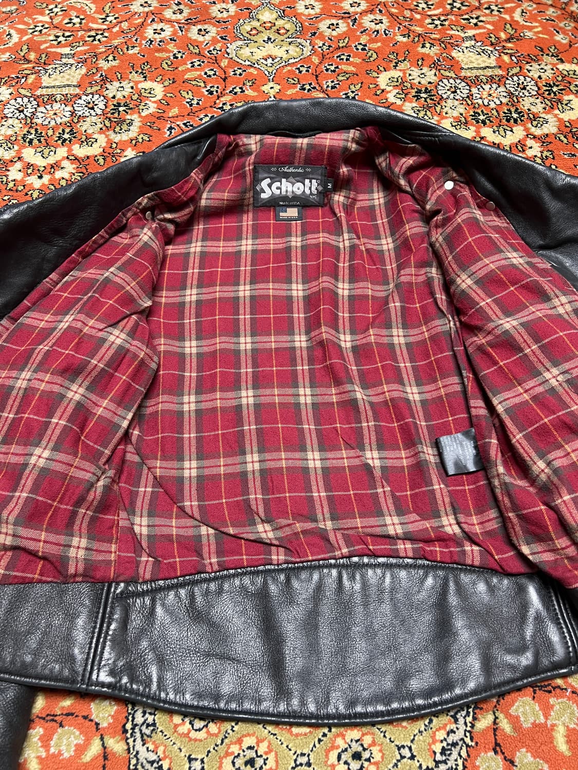 쇼트 schott 626 가죽 라이더 자켓  M 상품이미지6