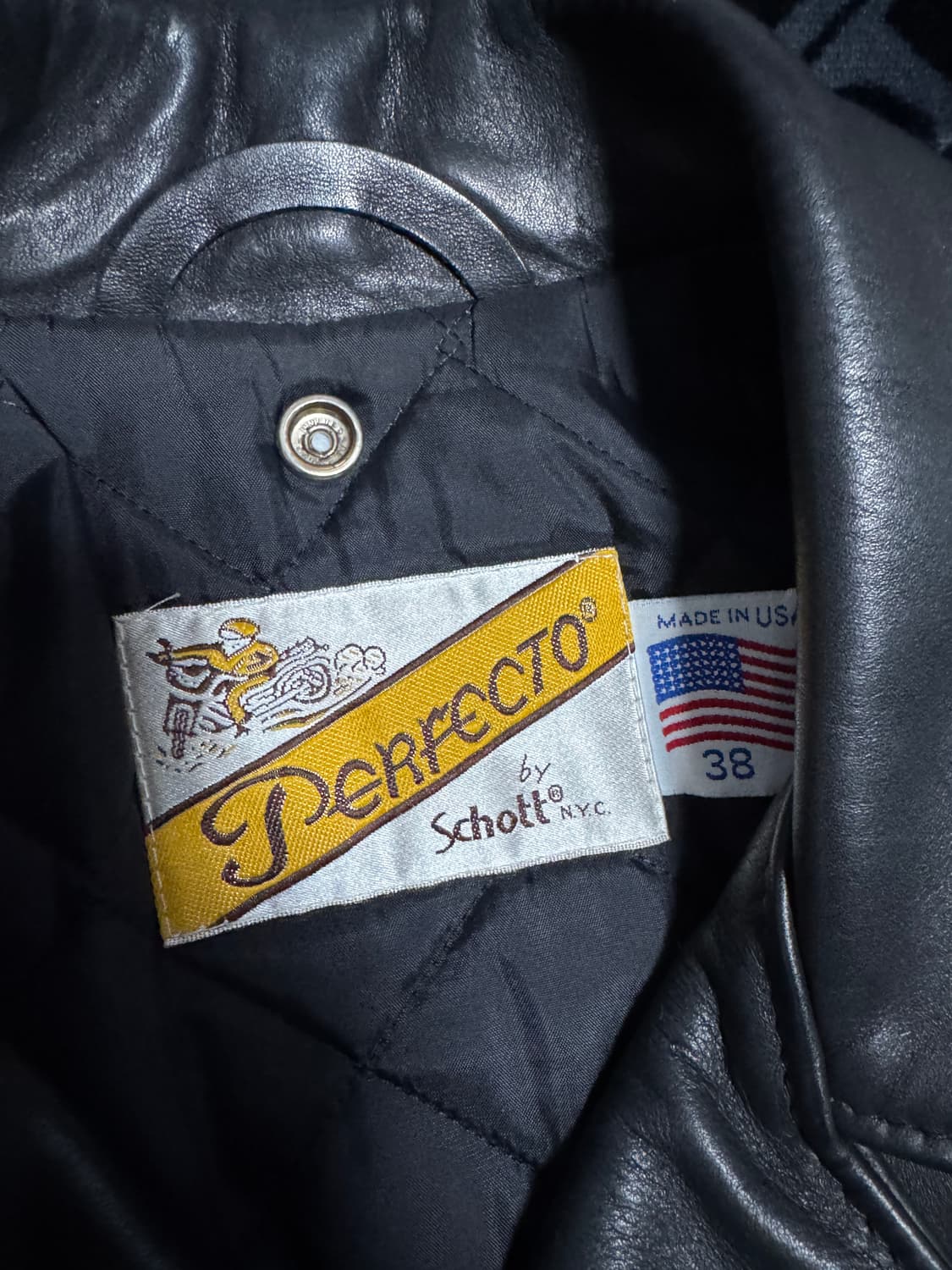 쇼트 클래식 퍼펙토 레더 모터사이클 자켓 118 블랙 상품이미지6