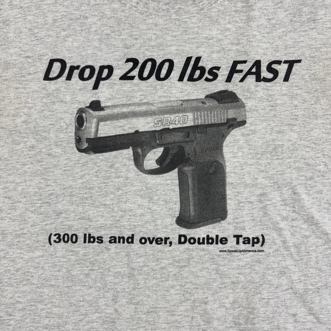2000s Gun Graphic Humor 총기 유머 티셔츠 상품이미지3