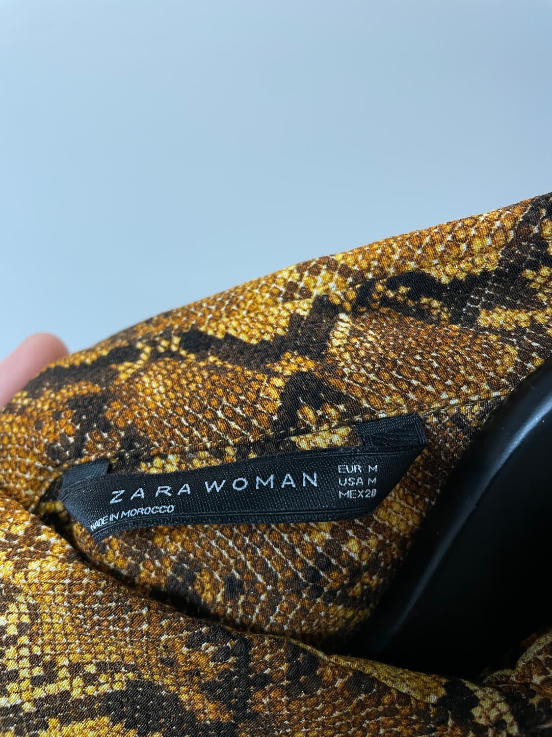 (M) Zara 자라 파이톤 뱀피 긴팔 셔츠 상품이미지5