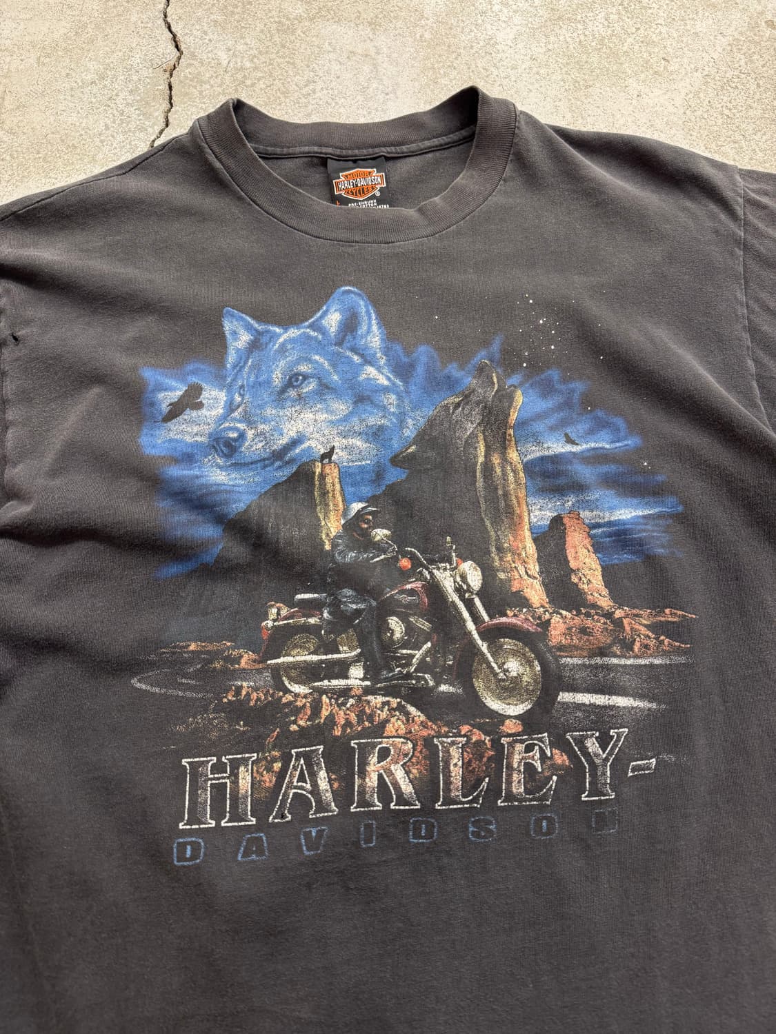 90s할리데이비슨 울프 반팔티 상품이미지2