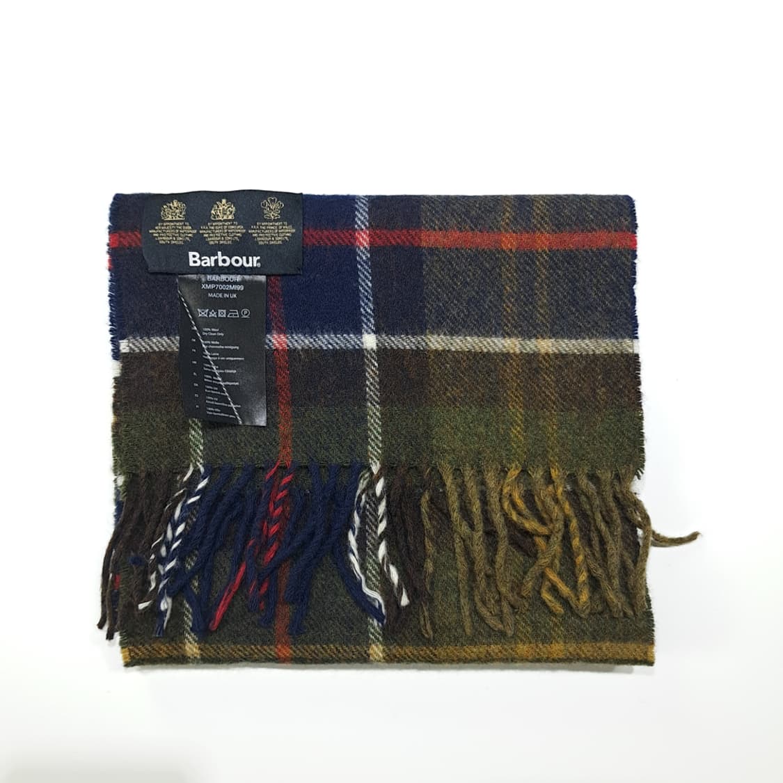 MX337 바버 그린 클래식 타탄체크 울 목도리 머플러 상품이미지6