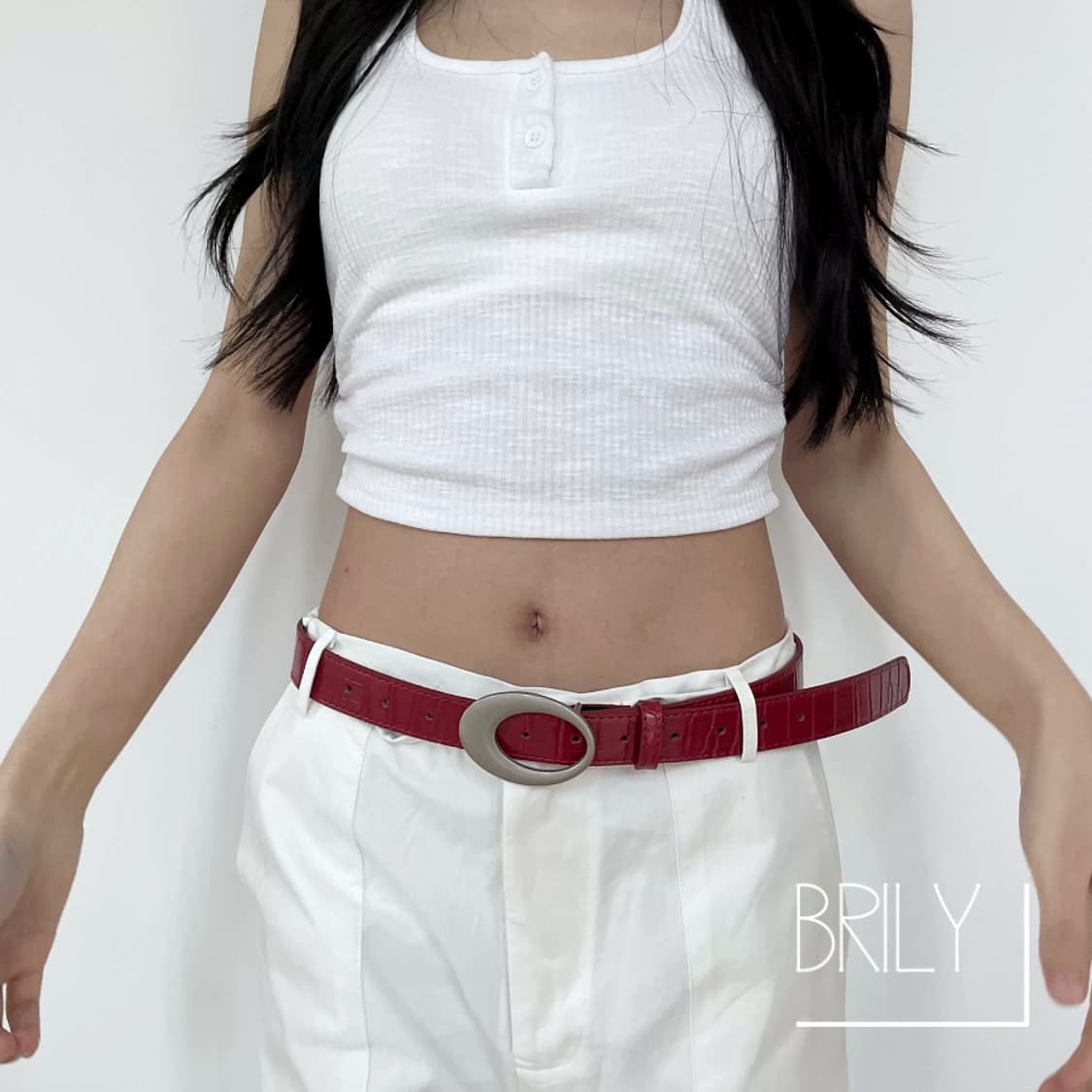 [Unisex] GOD 오클리 버클 크로커다일 파이톤 악어 가죽 벨트 상품이미지4