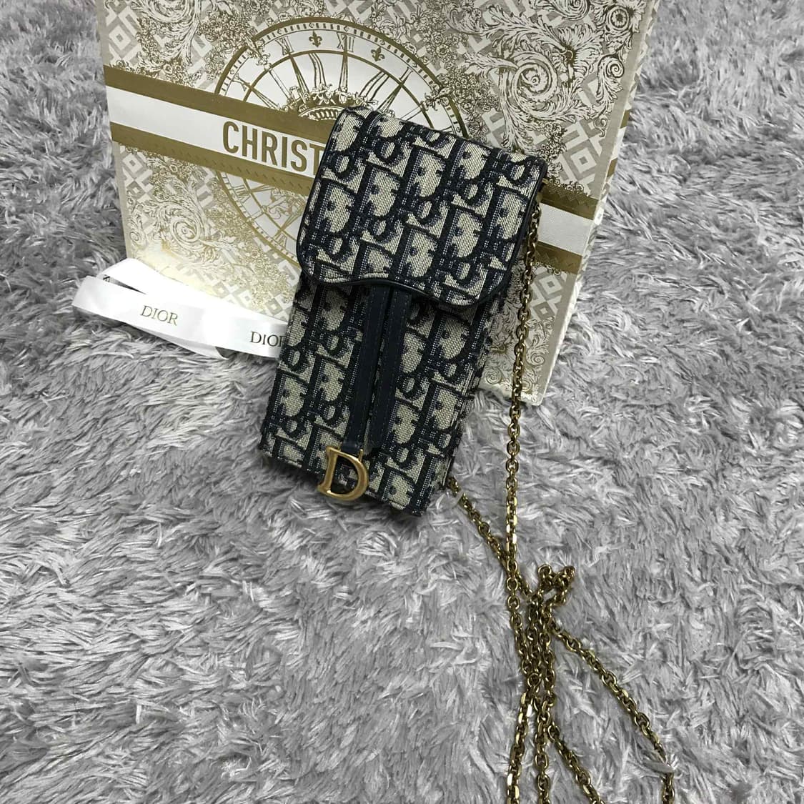 {클로젯}[풀구성 25ss]디올 오블리크 새들 폰 홀더 백 상품이미지2