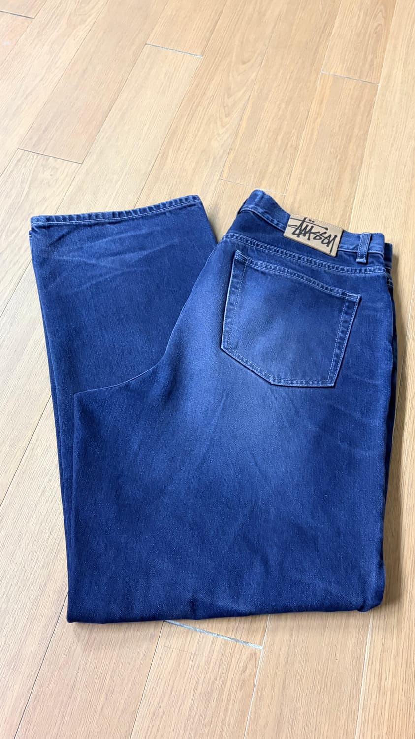 [32] 스투시 데님 빅 올 진 빈티지 워시 블루 상품이미지3