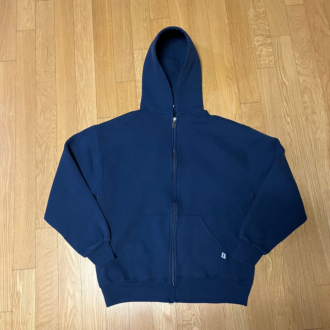 [L] 90s 빈티지 러셀 후드집업 네이비 상품이미지2