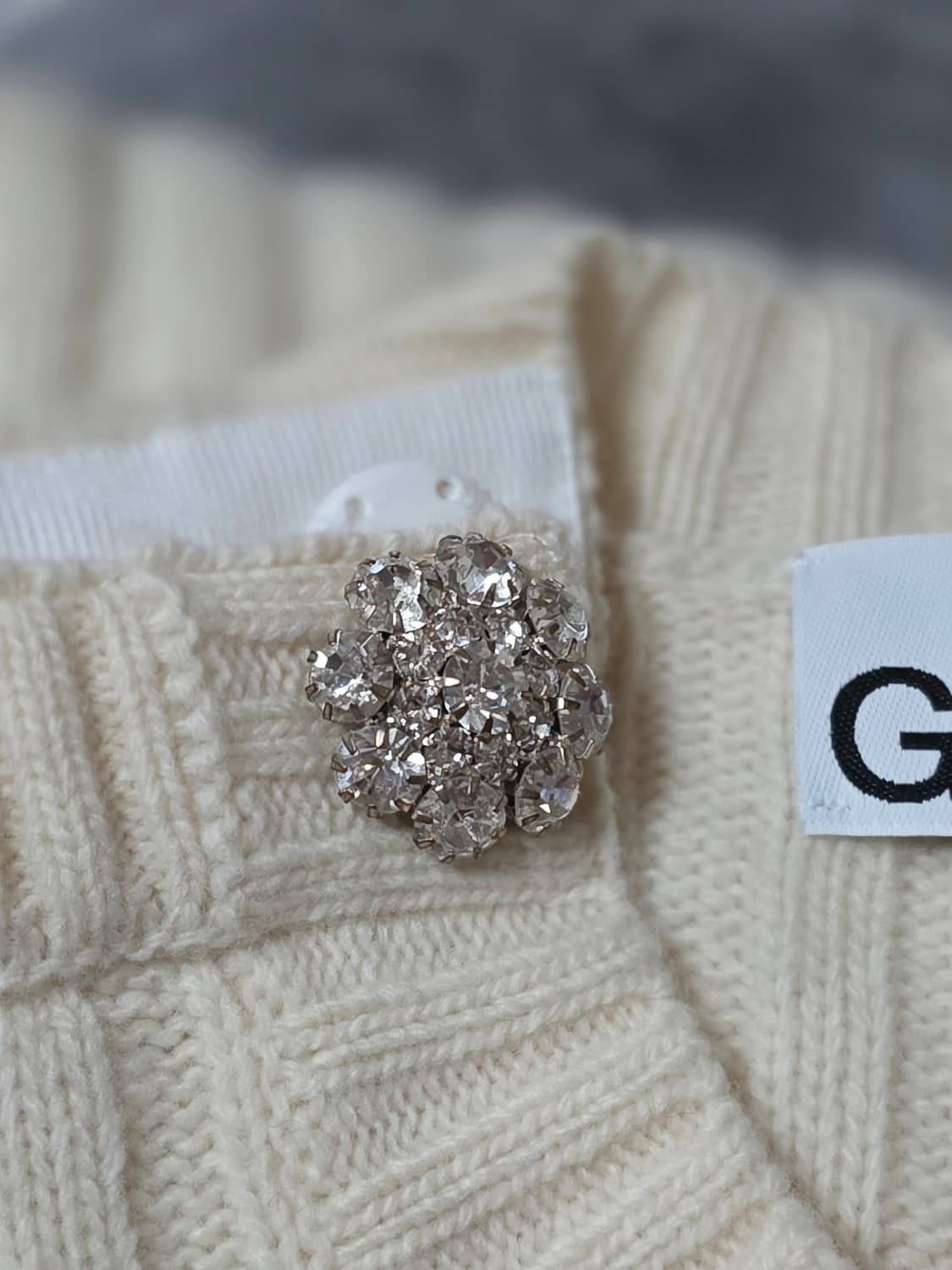 가니 GANNI 주얼리 버튼 니트 베스트 상품이미지5