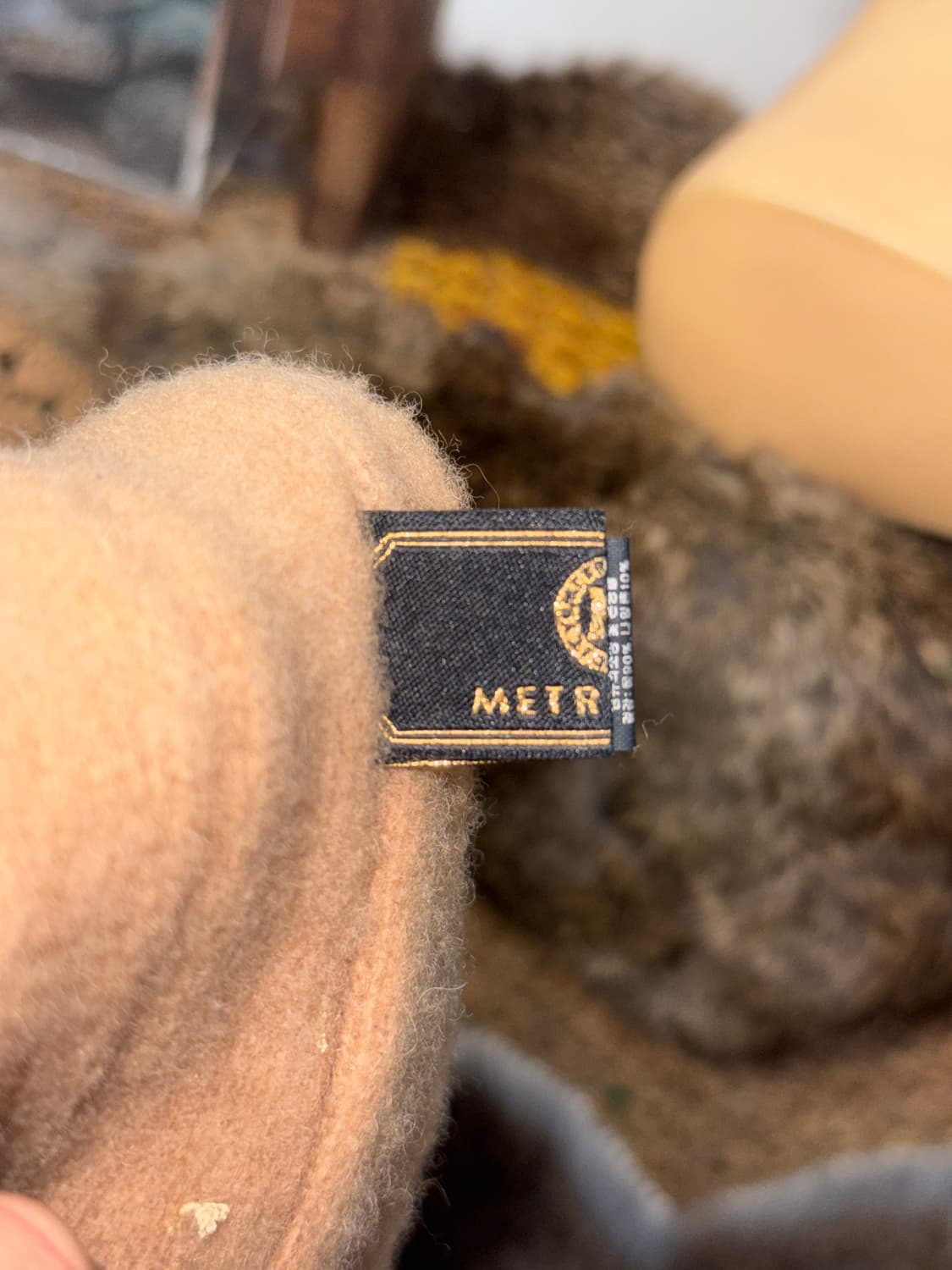 Metro City beige wool ribbon wrinkled 비니 상품이미지5