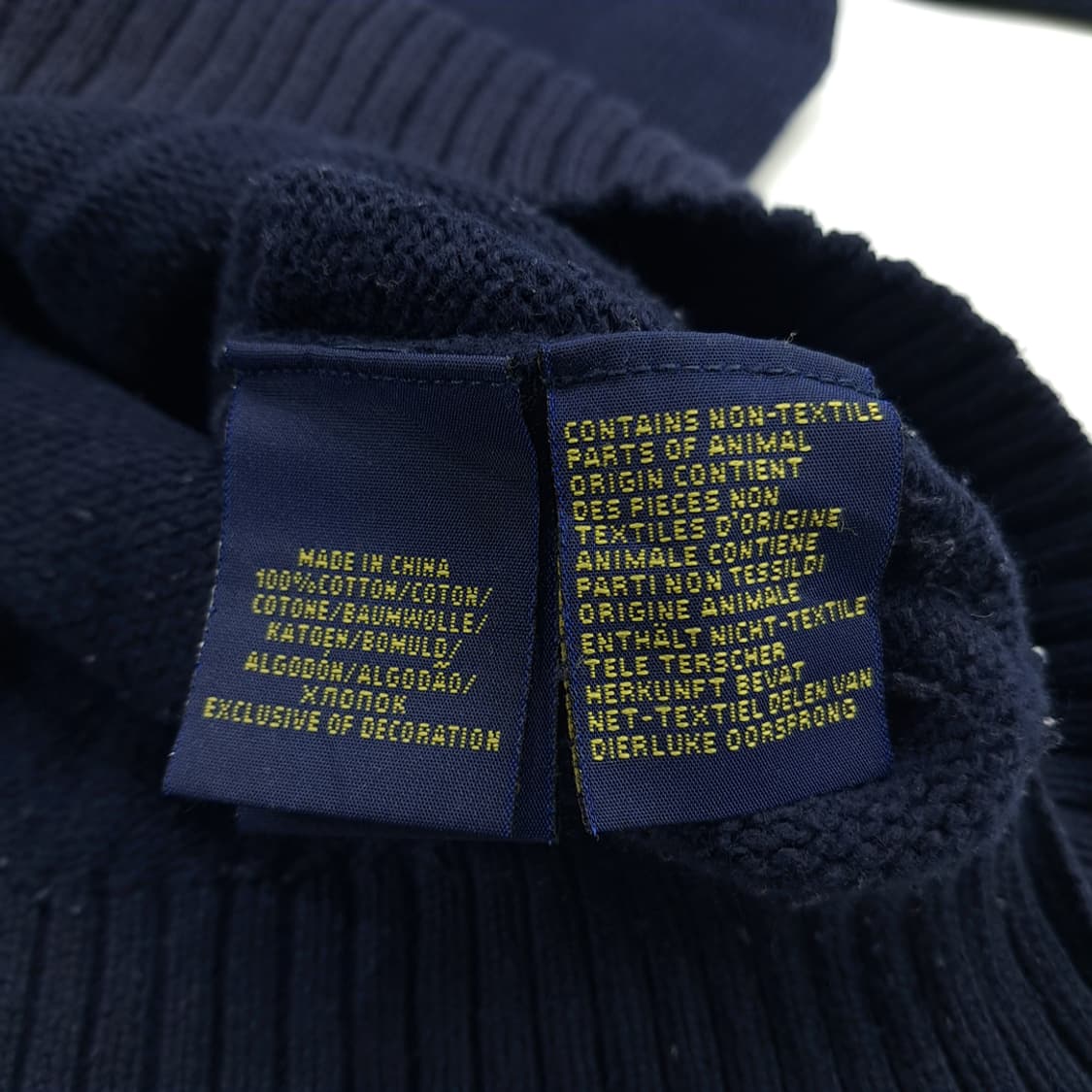 CN739 M 폴로 랄프로렌 네이비 하프집업 니트 스웨터 상품이미지6