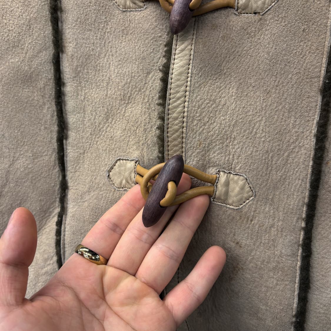 빈티지 시어링 양털 스트링라인 스웨이드 베스트 N513 상품이미지5