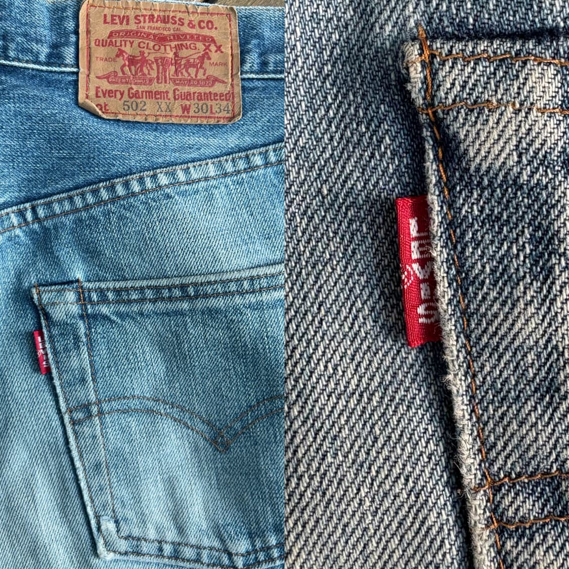 리바이스 Levi’s 502 XX 셀비지 데님 팬츠 상품이미지9