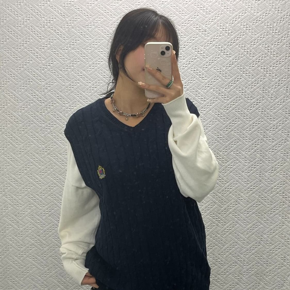 디스이즈네버댓 꽈배기 코튼 니트 조끼 베스트 95 C06386 상품이미지2