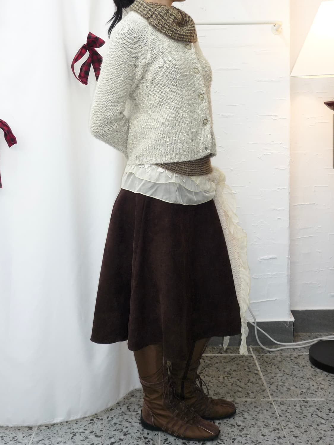 rustic ivory knit cardigan 상품이미지3