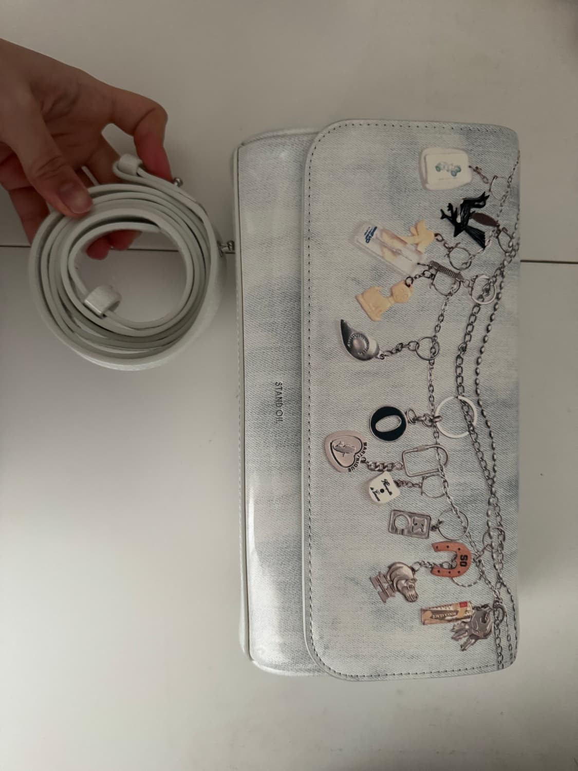 Stand oil Butter Bag• 버터백 / 그래픽 데님 상품이미지5