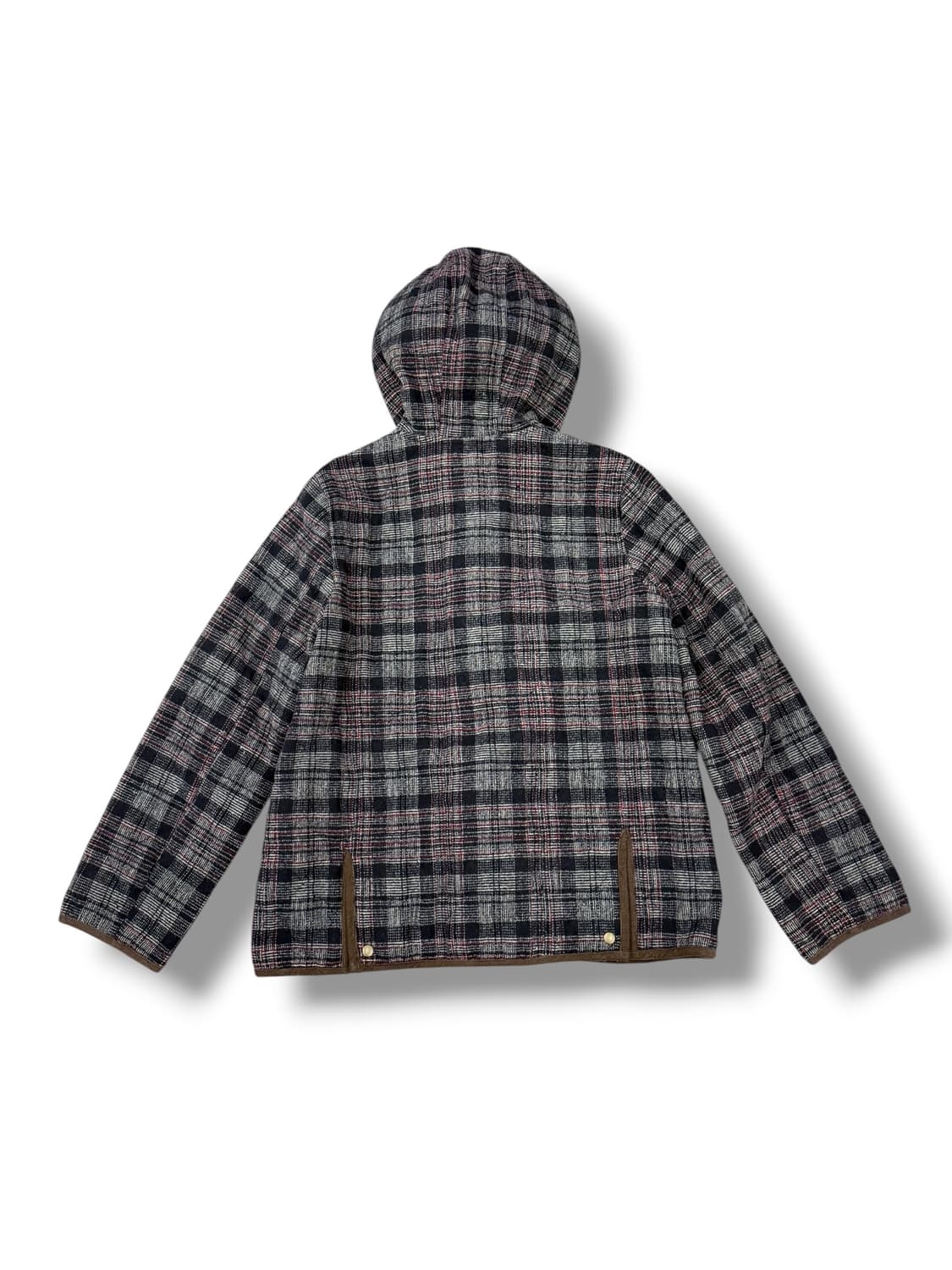 JPN shuca 체크 떡볶이 누빔 후드 숏코트 자켓 상품이미지5