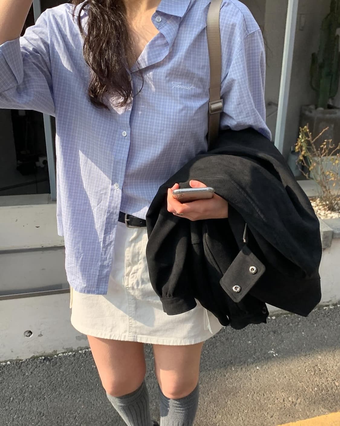 타낫 로트 체크 셔츠 T/T Wrote check shirt (blue) 상품이미지4