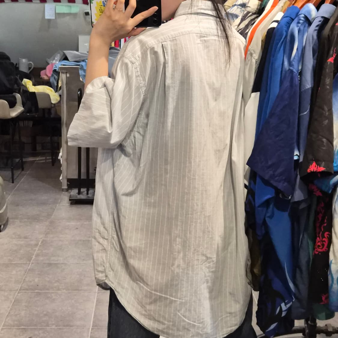 [NO.9] 폴로 반팔 스트라이프셔츠 하늘색/화이트 라인 상품이미지4